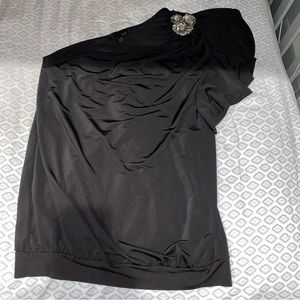 Forever 21 Satin One Sided Shirt Bling Size Large Used